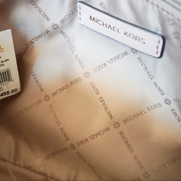 Michael Kors Jet Set Travel Medium Dome Satchel Shoulder Crossbody Bag Pink - Picture 12 of 12